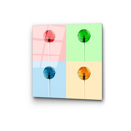 Wallity UV-843 Pintura Decorativa de Vidrio Templado Multicolor 50 x 50 cm